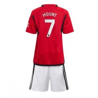 Manchester United Mason Mount #7 Hjemme Trøje Børn 2023-24 Kortærmet (+ Korte bukser)